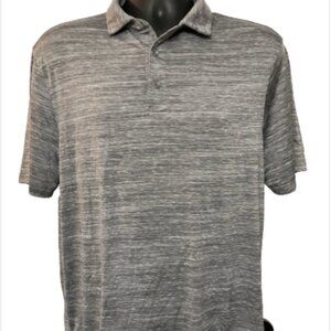 Champion Mens Medium Gray Collared Button Short Sleeve Polo Shirt